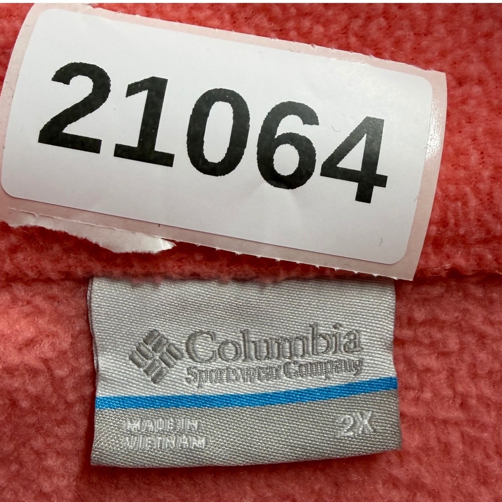 Columbia Jacket Womens 2X Pink Sawyer Rapids Full Zip Fleece Long Sleeve - Picture 10 of 10